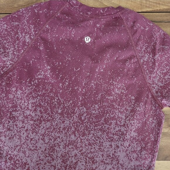 Lululemon Swiftly Tech S/S Shirt 2.0 Gradient Block Pomegranate Pink Peony Sz.6 - Picture 1 of 9